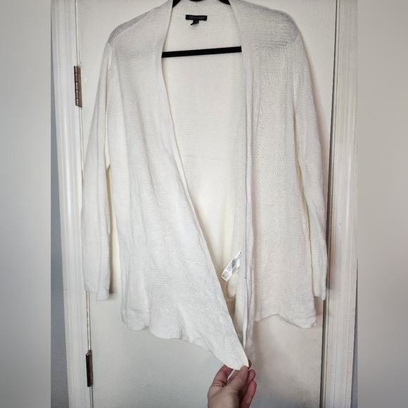 Eileen Fisher Women's White Cardigan Sweater - Picture 8 of 8